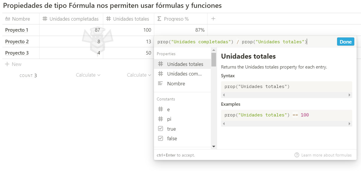 6 Tablas En Notion Ii Fórmulas Y Funciones La Colmena Tecnológica 5158