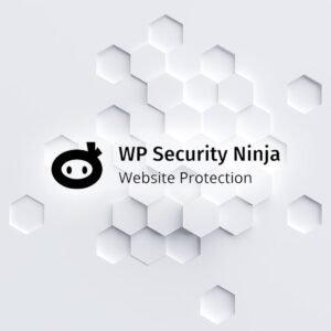 Logo WP Security Ninja con fondo hexagonal