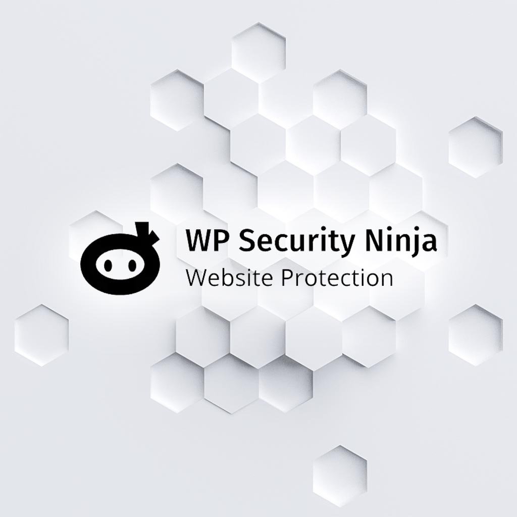 Logo WP Security Ninja con fondo hexagonal