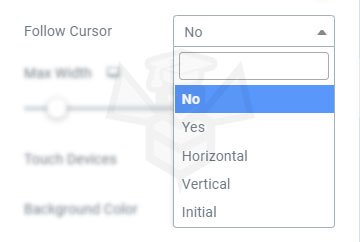 Tooltip Elementor - Follow cursor