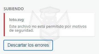 Este archivo no está permitido por motivos de seguridad