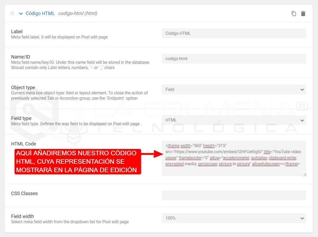 HTML Meta-Feld im JetEngine Post Type