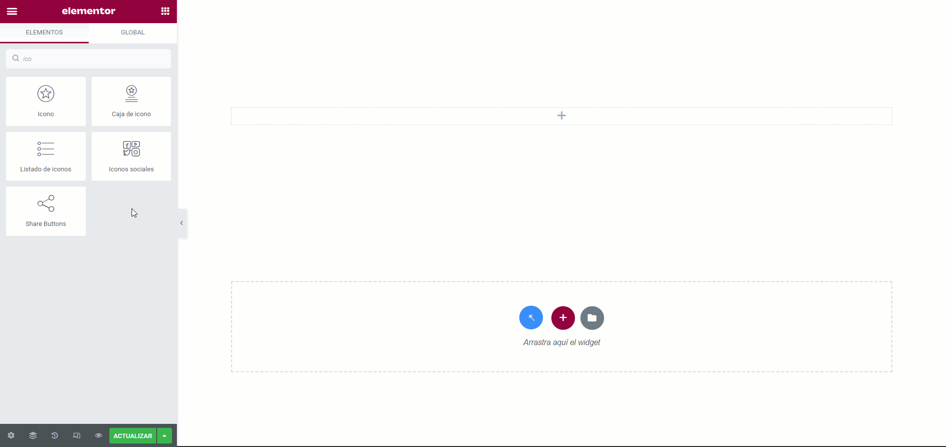 Insetar icono SVG en Elementor